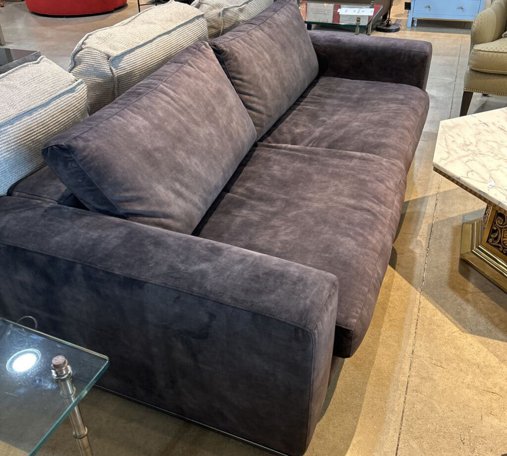 Modern Velvet Track-Arm SOFA 93w40d21h
