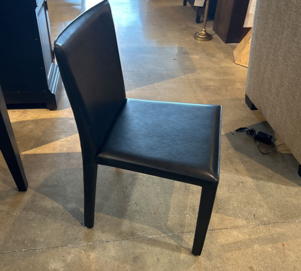 Maria Yee Inc. Upholstered Leather DINING CHAIRS Black 19w19d33h