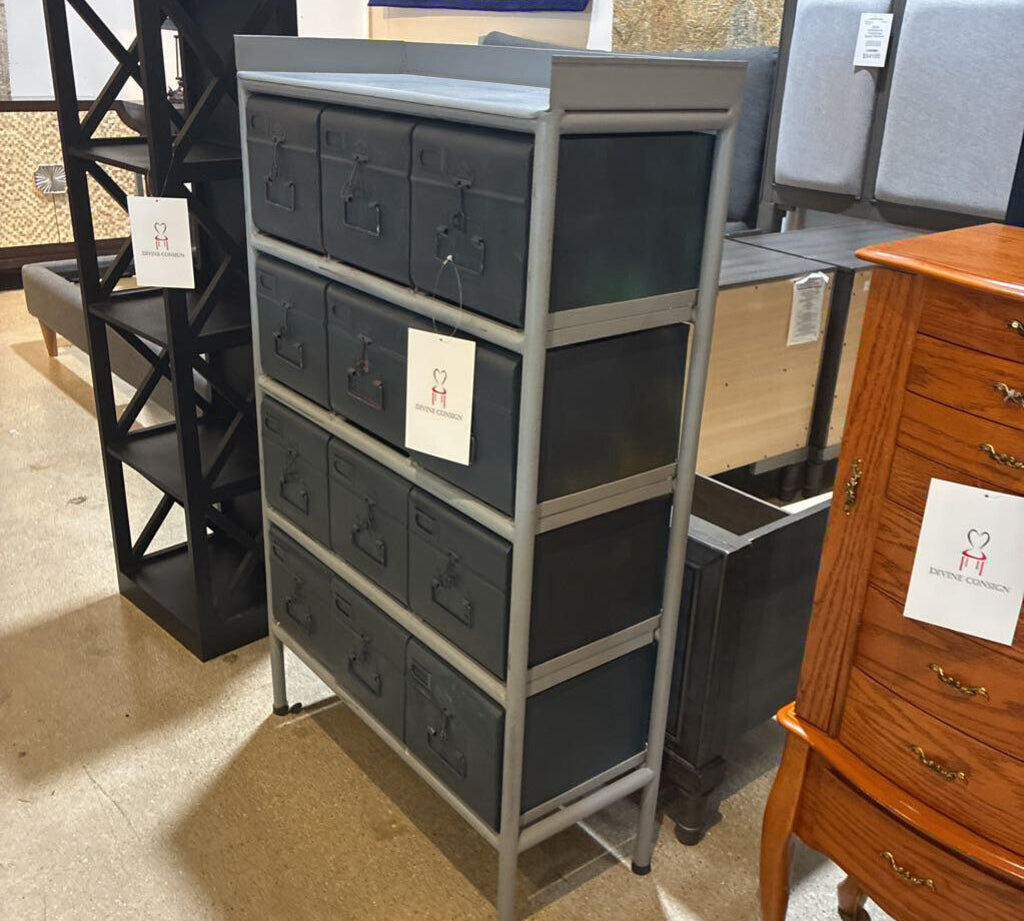 Large Industrial 12-Drawer FURNITURE 28.5w12d47h