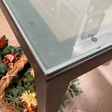 Crate & Barrel Parsons Glass Top DINING TABLE 60w36d29h