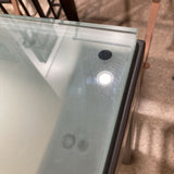 Crate & Barrel Parsons Glass Top DINING TABLE 60w36d29h