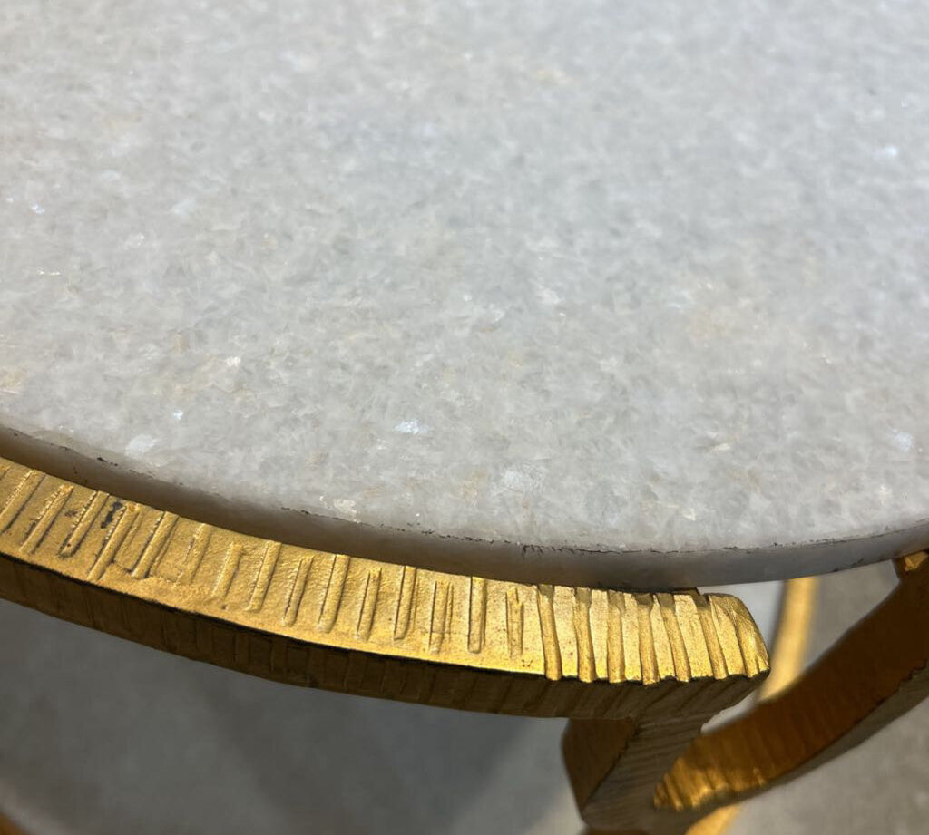 Global Views Olivia Oval Marble & Brass COFFEE/COCKTAIL TABLE 52w30d18h