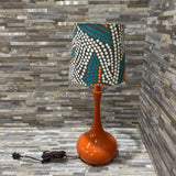 MCM Ceramic TABLE LAMP Orange 9d22.5h