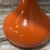MCM Ceramic TABLE LAMP Orange 9d22.5h