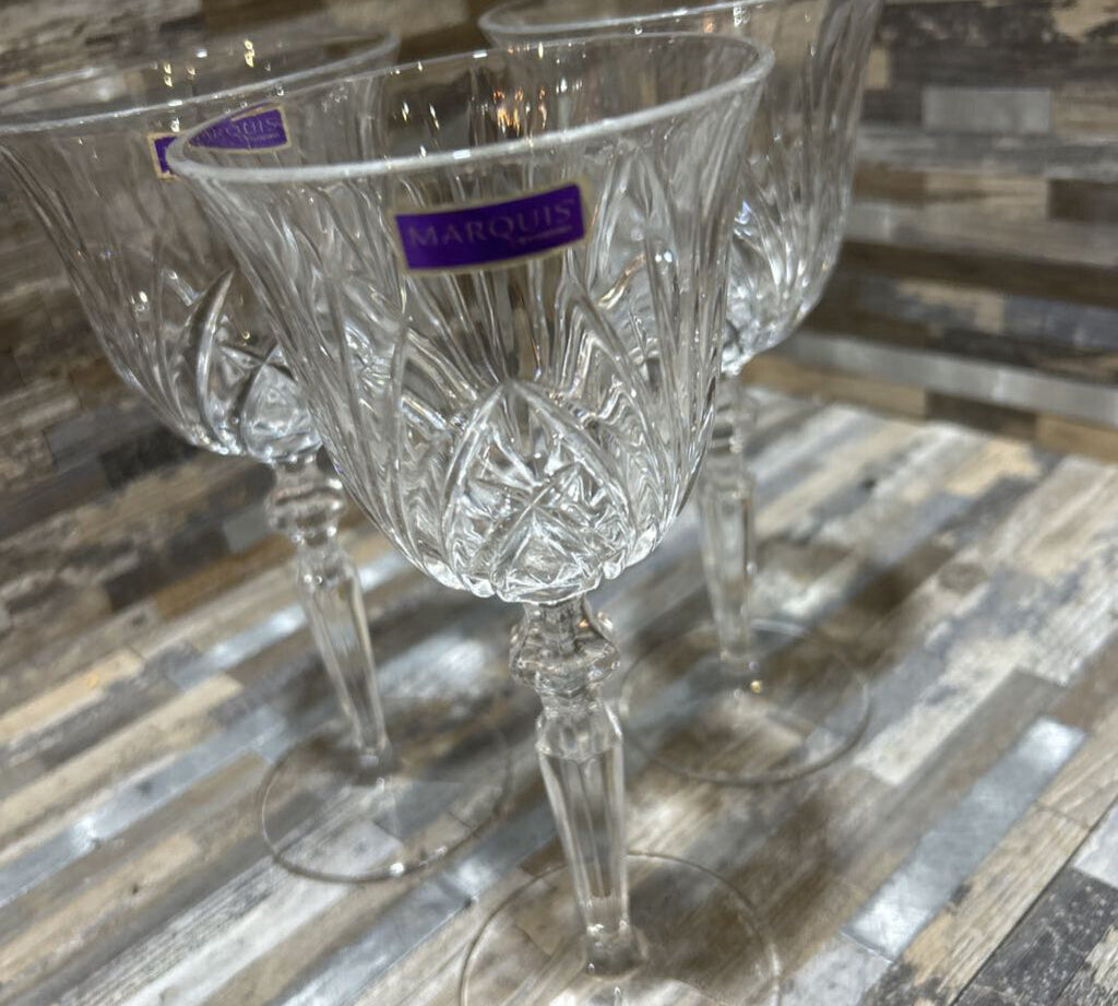 3pc Set Crystal Wine Goblets GIFT 3.5d8h