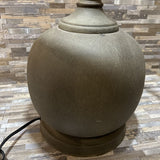 Textured Terracotta Base & Shade TABLE LAMP 13d22h