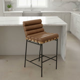 Denver Modern Vail Leather Bar Height BAR/COUNTER STOOL 19.5w24d39h