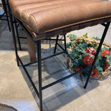 Denver Modern Vail Leather Bar Height BAR/COUNTER STOOL 19.5w24d39h