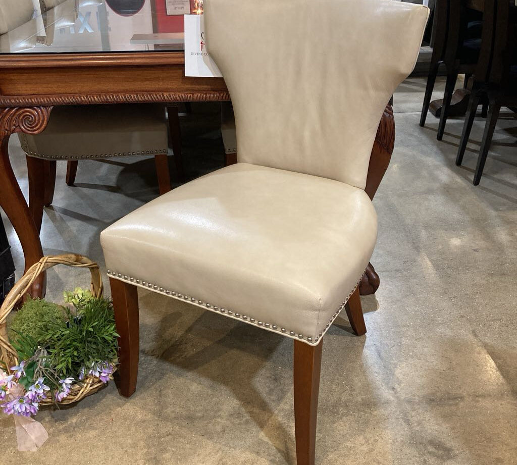 Crate & Barrel Sasha Nailhead Trim DINING CHAIRS 22w19d36h