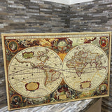 17th Century World Map Canvas Print ART WORK 36x24