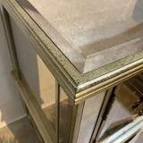 Celeste Mirrored 2-Door Chest FURNITURE 29.5w17d29.5h