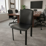 Le Corbusier LC6 Leather DINING CHAIRS Black 19w17d35h