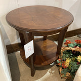 Transitional Wood 2-Tier SIDE TABLE 26Wx27H