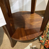 Transitional Wood 2-Tier SIDE TABLE 26Wx27H