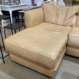 2pc Top Grain Leather Left-Facing SECTIONAL Camel 107w66d37h