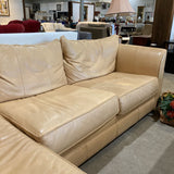 2pc Top Grain Leather Left-Facing SECTIONAL Camel 107w66d37h