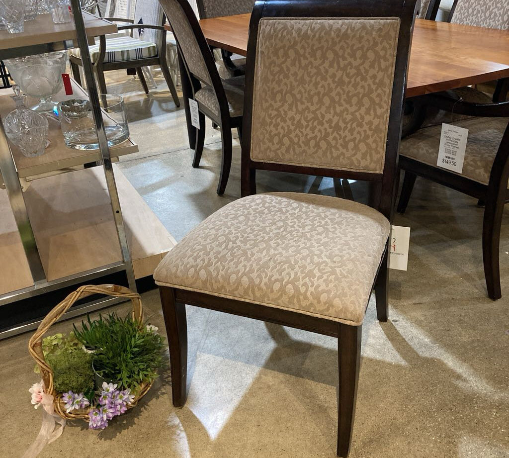 Smithe-Kote Upholstered Wood Framed Sleigh Back Armless DINING CHAIRS 21Wx22Dx38H