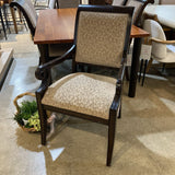 Smithe-Kote Upholstered Wood Framed Sleigh Back Armless Captain DINING CHAIRS 24Wx28Dx39H
