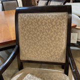 Smithe-Kote Upholstered Wood Framed Sleigh Back Armless Captain DINING CHAIRS 24Wx28Dx39H