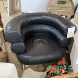 Bauhaus Eileen Gray Bibendum Leather CHAIR Black 29Wx32Dx39H