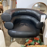 Bauhaus Eileen Gray Bibendum Leather CHAIR Black 29Wx32Dx39H