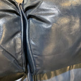 Leather Rollarm w/ Nailhead Trim SOFA Navy 86w36d32h
