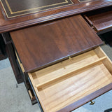 Sligh Furniture Executive Desk w/ Leather Bound Top Gold Leaf DESKS 72w36d30h
