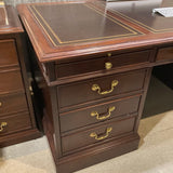 Sligh Furniture Executive Desk w/ Leather Bound Top Gold Leaf DESKS 72w36d30h