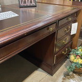 Sligh Furniture Executive Desk w/ Leather Bound Top Gold Leaf DESKS 72w36d30h