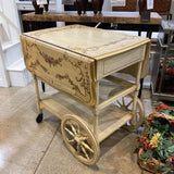 Vintage Drop- Leaf French Country Serving Cart FURNITURE 29w19d30h