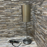 George Kovac Slim Checkered Metal TABLE LAMP Silver 7d28h