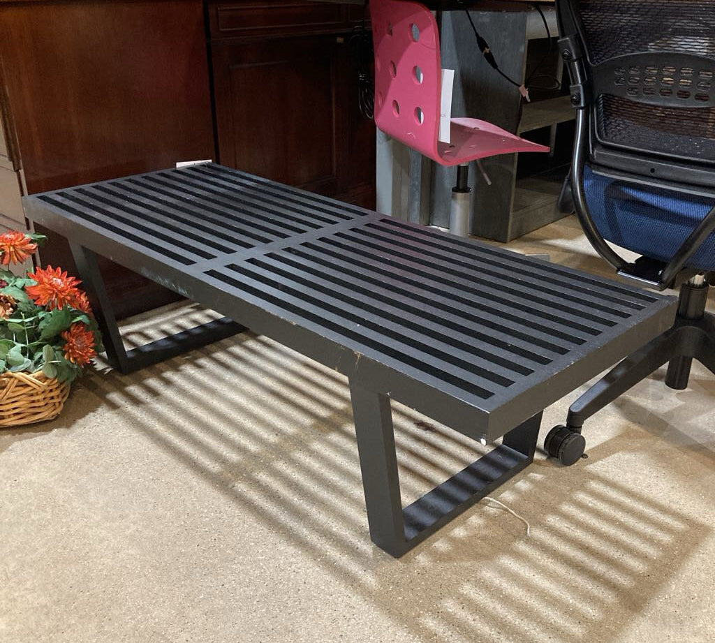 Herman Miller Platform Bench w/ Rounded Legs BENCH Black 48w18.5d15h