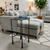 Bastion Sculptural Base END/SIDE TABLE 17d28h