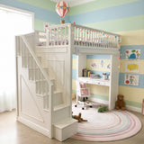Pottery Barn Kids Fillmore Stair Loft Twin Bed BEDS Simply White 50.5w98d74h