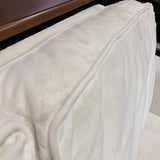 MCM Track-Arm w/ Brass Legs LOVE SEAT Eggshell White 50.5w28d30h