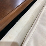 MCM Track-Arm w/ Brass Legs LOVE SEAT Eggshell White 50.5w28d30h