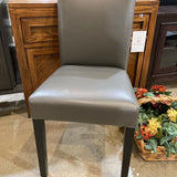 Crate & Barrel Lowe Leather Side Chair DINING CHAIRS Grey 18Wx23Dx34.5H