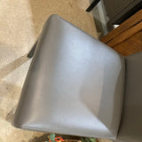 Crate & Barrel Lowe Leather Side Chair DINING CHAIRS Grey 18Wx23Dx34.5H