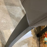 Crate & Barrel Lowe Leather Side Chair DINING CHAIRS Grey 18Wx23Dx34.5H