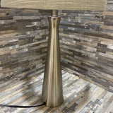 Silver Metal Base w/ Woven Shade TABLE LAMP 12Wx26H