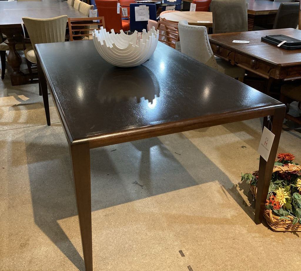 Fine Custom Single Slab Sleek Leg DINING TABLE Dark Espresso 74Wx41Dx29H
