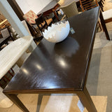 Fine Custom Single Slab Sleek Leg DINING TABLE Dark Espresso 74Wx41Dx29H