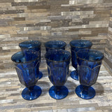 6pc Set Imperial Glass Cobalt Goblets ACCESSORIES 3.5d6.5h