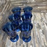 6pc Set Imperial Glass Cobalt Goblets ACCESSORIES 3.5d6.5h