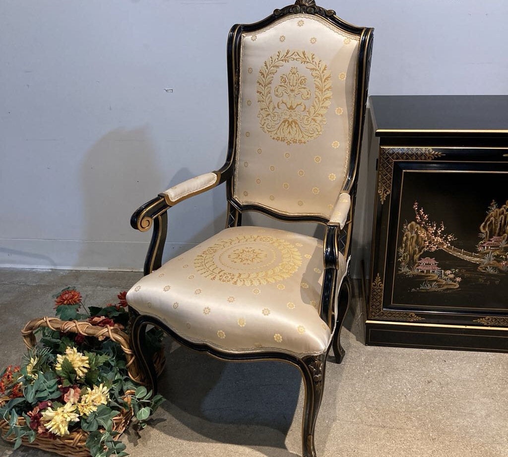 Custom French Revival Cabriole Leg Captain DINING CHAIRS 23w20d46h