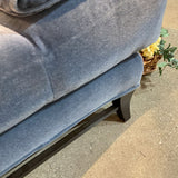 Custom Mohair Lounger CHAISE Blue 84w38d20h