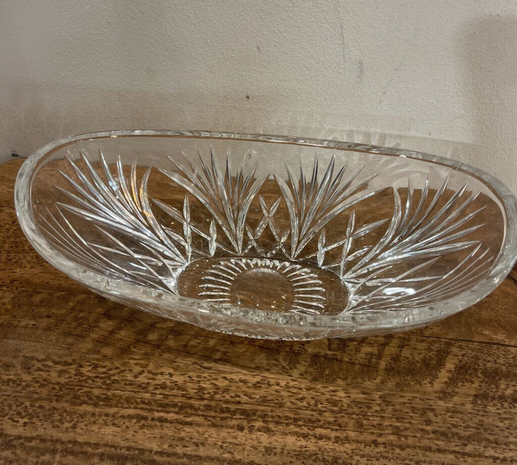 Oval "Newberry" Crystal Bowl GIFT 11Wx5.5Dx5H