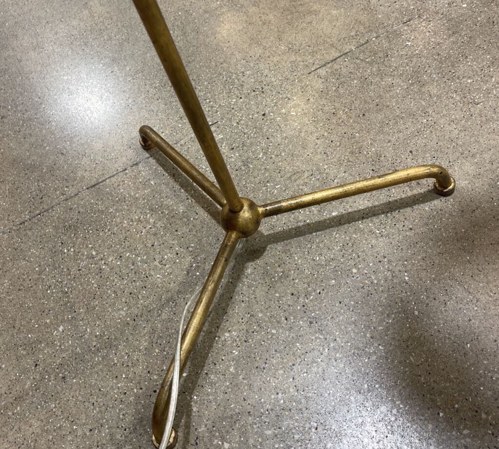 Distressed Brass Tripod Arching FLOOR LAMP 20Wx56H
