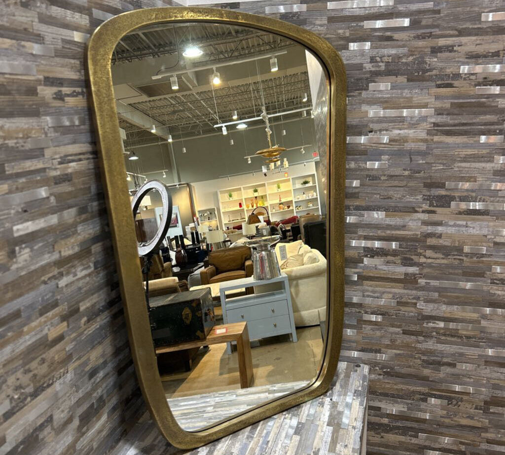 CB2 Ponder Brass Wall Mirror MIRRORS 23x32