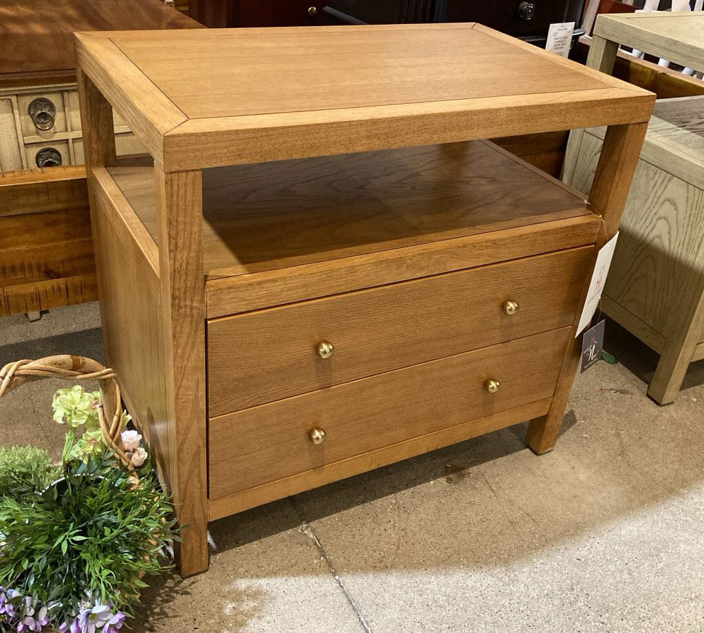 Celine 2-Drawer NIGHTSTAND Honey/Gold 28w17d26.5h